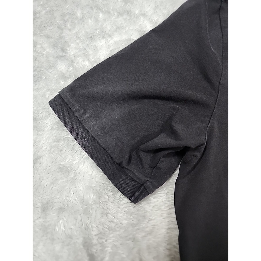 Butter Cloth Icy Cotton Polo Shirt Mens‎ Medium Black  Button Up Golf Preppy - Picture 3 of 11